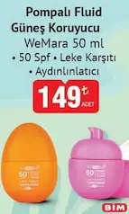 WE MARA POMPALI FLUİD GÜNEŞ KORUYUCU 50 SPF 50 ML